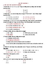 Bài tập trắc nghiệm Chương 1 môn Toán học 6 sách Chân trời sáng tạo